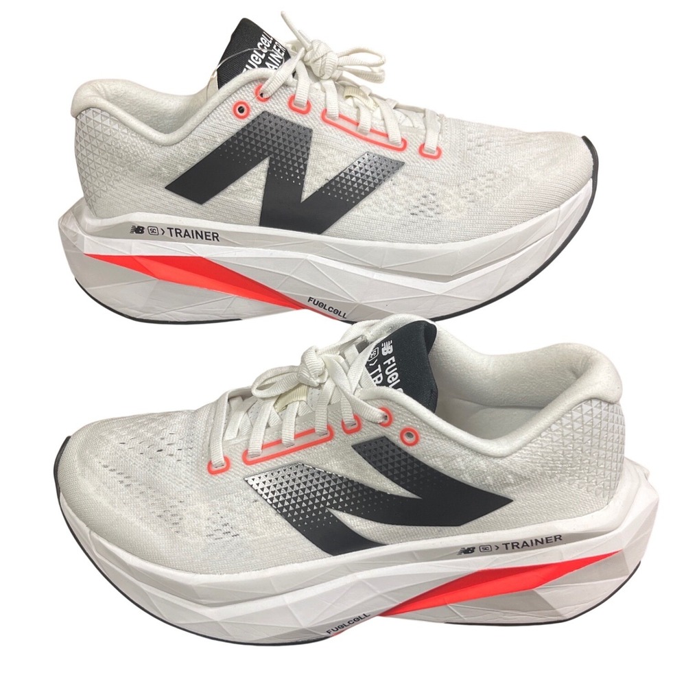 New Balance FuelCell SuperComp Trainer v3 W 11 White WRCXCS4 Excellent NWOB